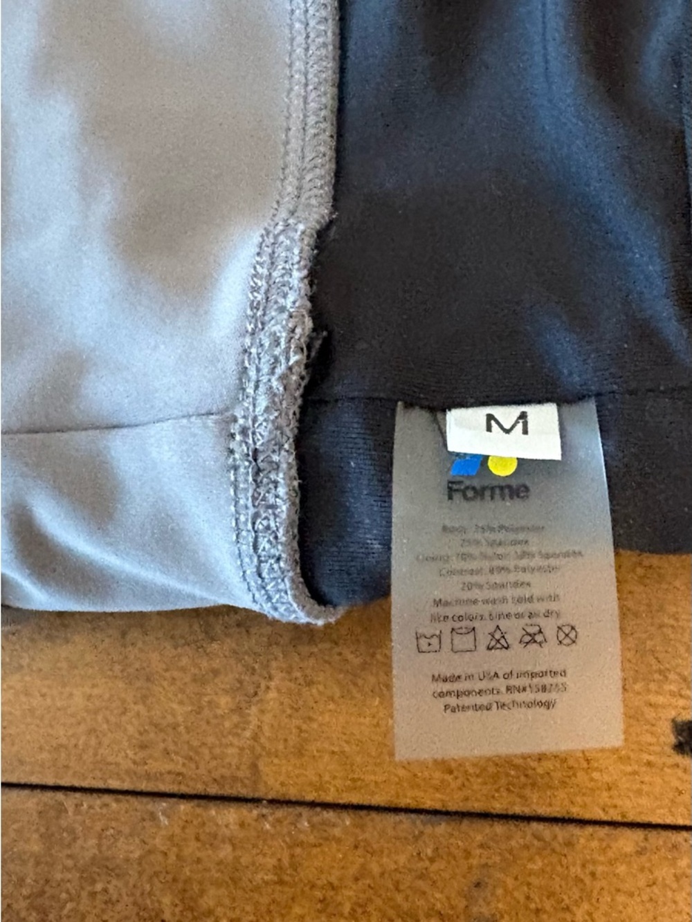 Forme Power Sports Bra Keyhole Back Gray Size M Sculpting Activewear - Picture 5 of 5